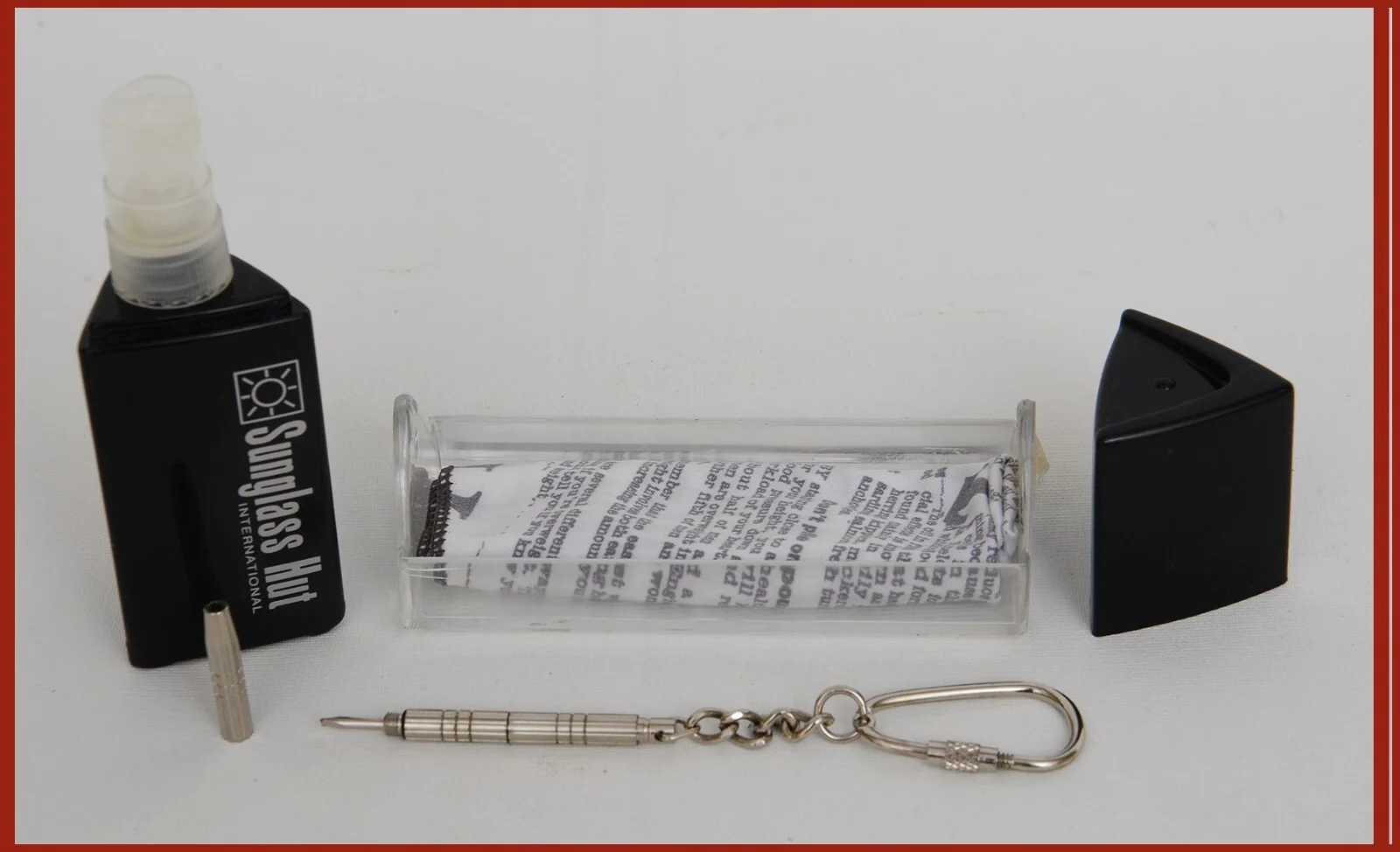 Sunglass Hut Eye Glass Screwdriver Repair Kit with Glass Cleaner