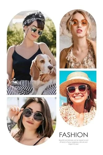 Sunglasses Eyeglass Chain Lanyard Necklace Strap Holder - Gold Twist Rope 4