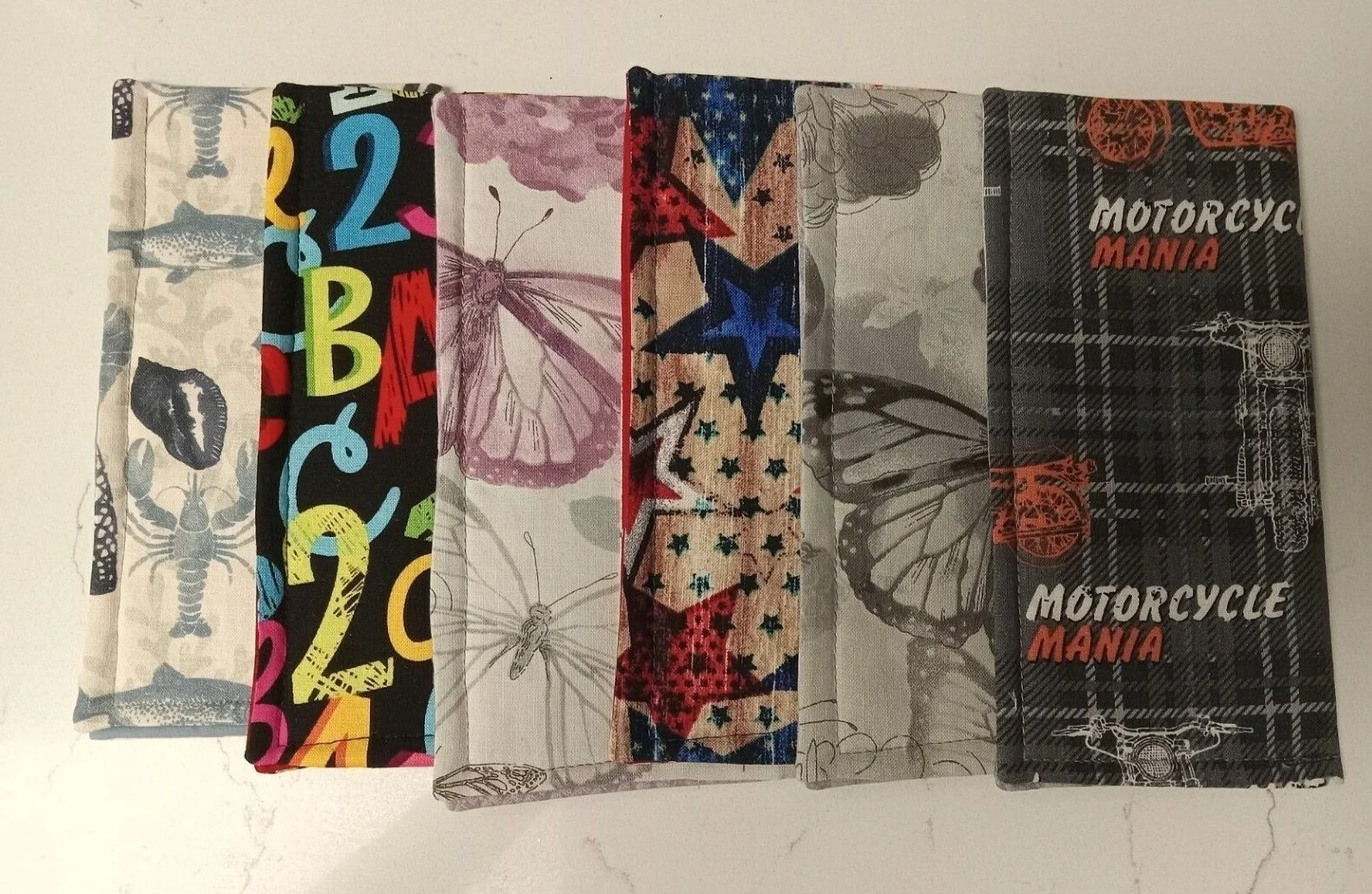 Sunglasses / Eyeglass Soft Fabric Case -Multi Misc Prints - padded and lined