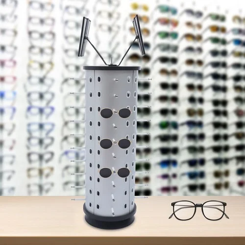 Sunglasses Rotating Display Stand Rack Holder Commercial w/ Mirror For 40 Pairs