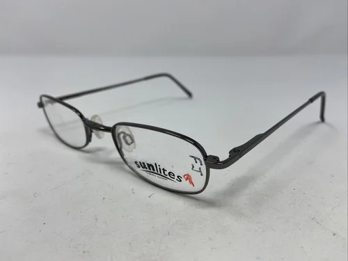 Sunlites 1205 Gun 46-20-140 Gunmetal Metal Full Rim Eyeglasses Frame !535 2