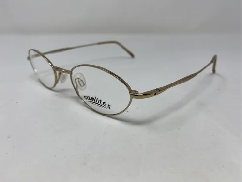 SUNLITES EYEGLASSES FRAME 1206 HOLD 50-20-140 GOLD FULL RIM UA62 4
