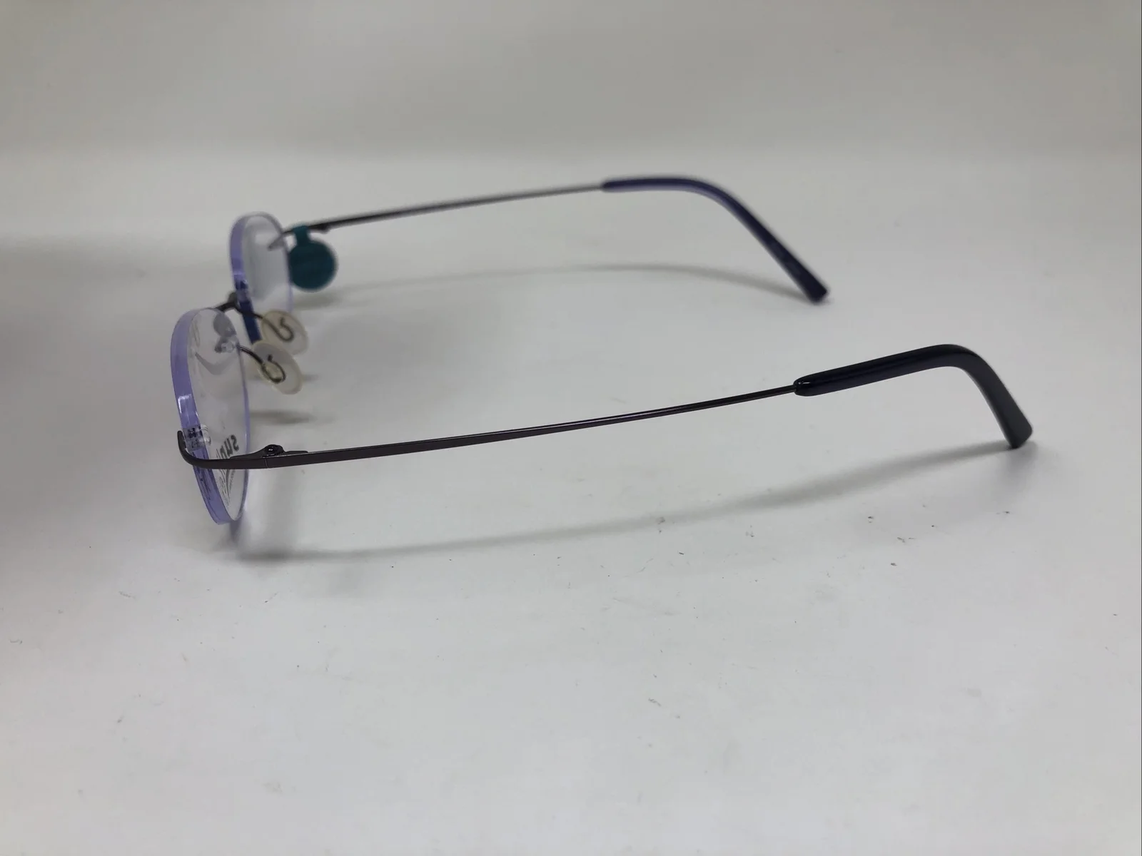 SUNLITES MODEL 1223 10/4 LILAC purple rimless eyeglasses -292 2