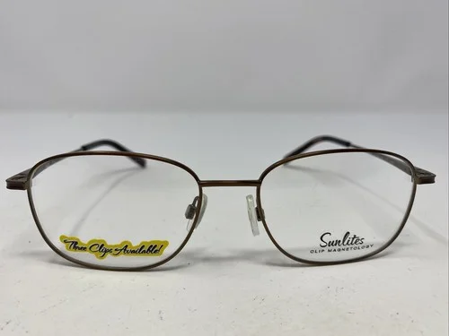 Sunlites SL4016 (200) BROWN 54-18-145 Metal Full Rim Eyeglasses Frame T724