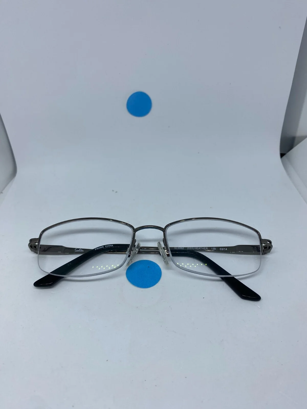 Sunlites SL5002033 HEATHER Mens Square Semi Rimless Eyeglasses 51-17 130 03/14