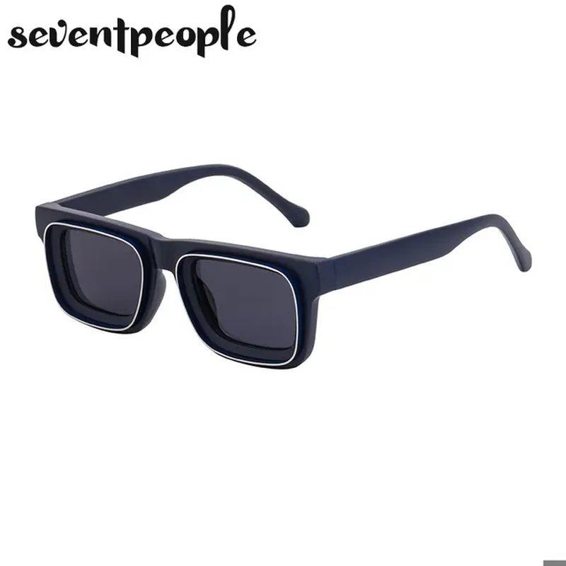 Super Vision Square Sunglasses Men 2024 Luxury Brand Designer Fashion Rectangle