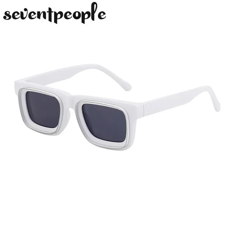 Super Vision Square Sunglasses Men 2024 Luxury Brand Designer Fashion Rectangle 2