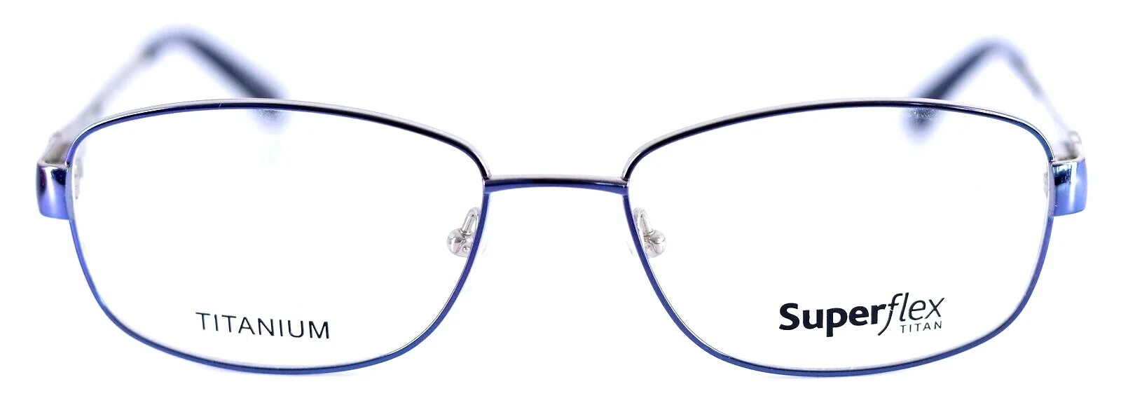 SUPERFLEX SF-1080T C.1 Periwinkle Silver Titanium Eyeglasses 53-17-140 PB1 2