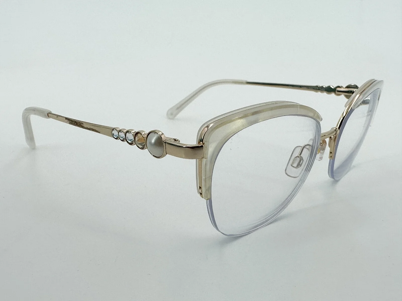 Swarovski SK5307 Eyeglasses FRAMES 32B Gold/Pearl 55[]17-140 Cat Eye I191