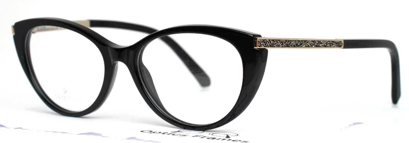 SWAROVSKI SK5413 001 Black Womens Teardrop Full Rim Eyeglasses 51-16-145 B:39