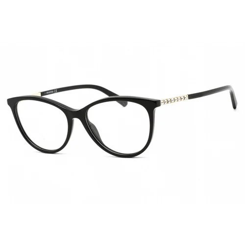 Swarovski Unisex Eyeglasses Cat Eye Shape Shiny Black Plastic Frame SK5396 001