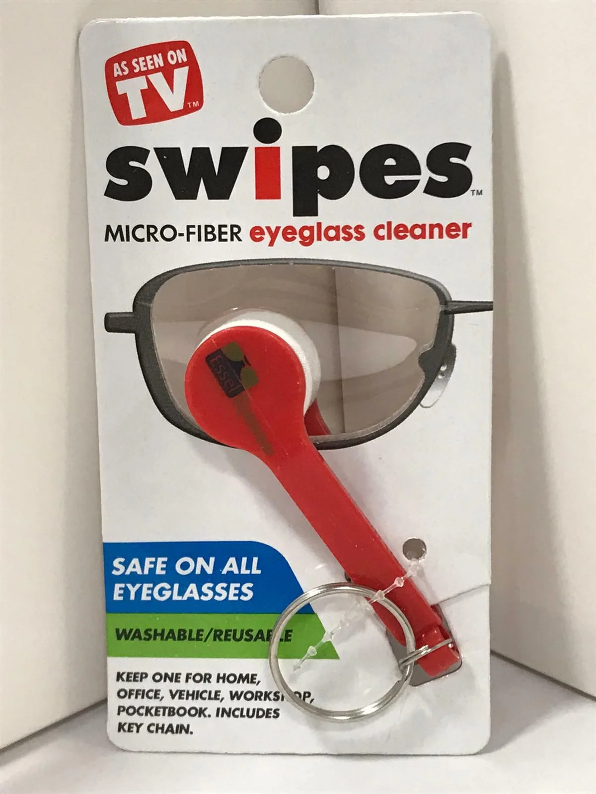 SWIPES - Micro-Fiber Eyeglass Cleaner on Keychain, As Seen on TV! BRAND NEW