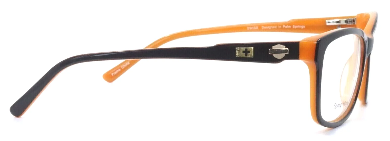 SWISS SWM-16-21 Brown Orange Womens Rectangle Full Rim Eyeglasses 55-17-142 B:37 4