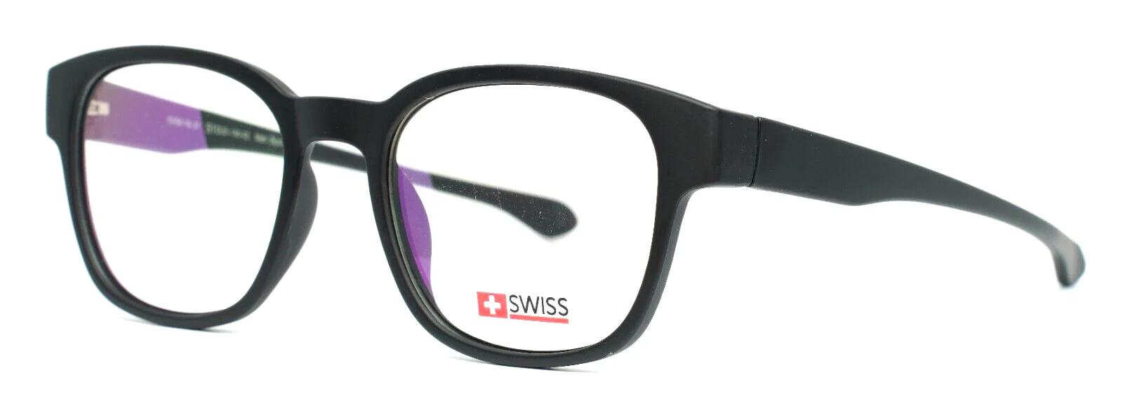 SWISS SWM-16-31 Matt Black Unisex Square Full Rim Eyeglasses 51-20-140 B:42