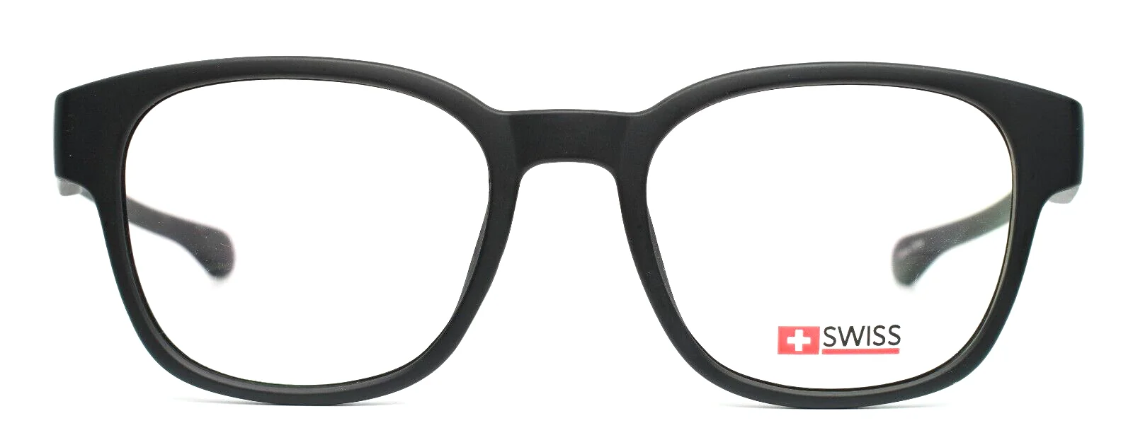 SWISS SWM-16-31 Matt Black Unisex Square Full Rim Eyeglasses 51-20-140 B:42 2