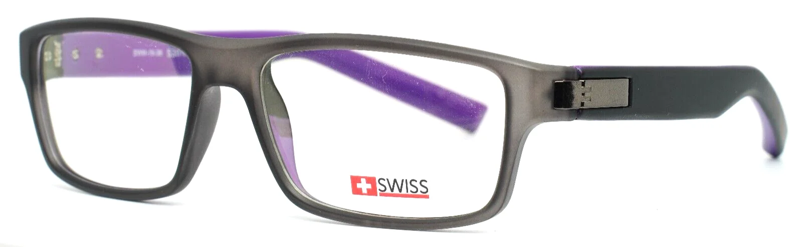 SWISS SWM-16-38 Matt Gray Black Blue Mens Rectangle Eyeglasses 53-16-140 B:32