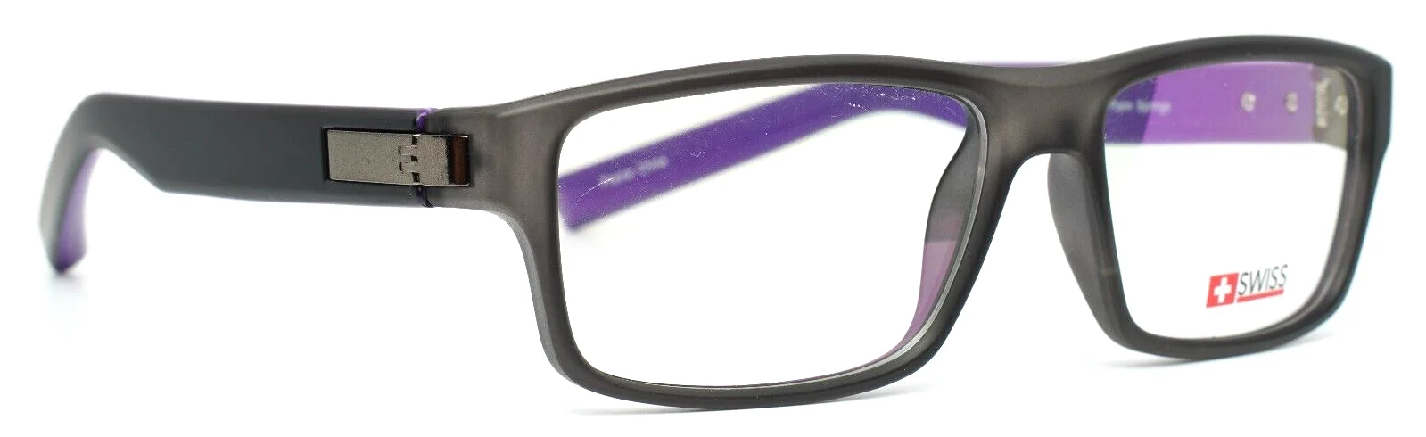 SWISS SWM-16-38 Matt Gray Black Blue Mens Rectangle Eyeglasses 53-16-140 B:32 3