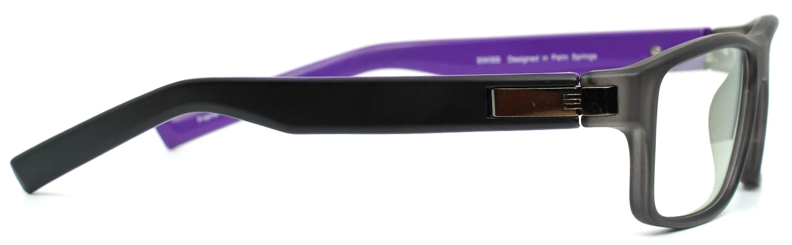 SWISS SWM-16-38 Matt Gray Black Blue Mens Rectangle Eyeglasses 53-16-140 B:32 4
