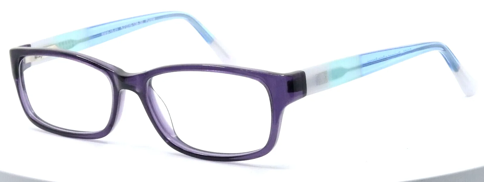 SWISS SWW-15-01 Purple Crystal Rectangular Womens Eyeglasses Frames 52-15-135