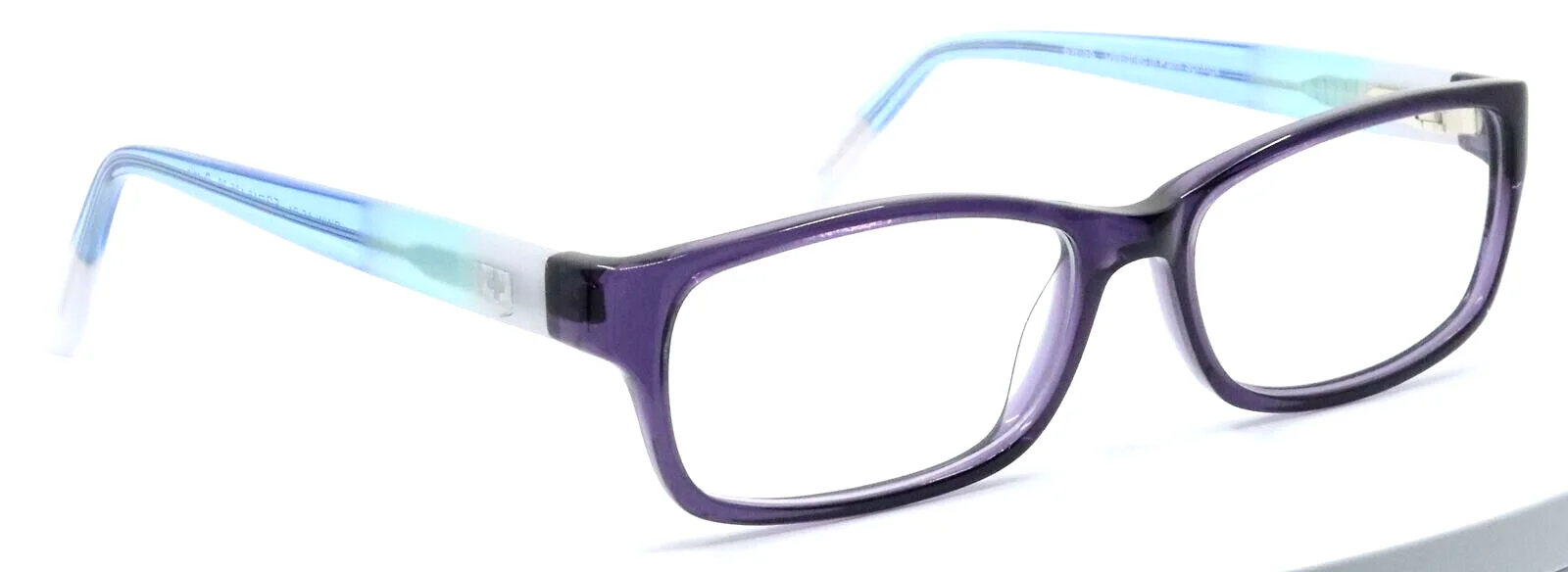 SWISS SWW-15-01 Purple Crystal Rectangular Womens Eyeglasses Frames 52-15-135 3