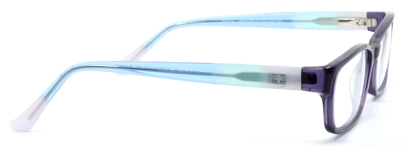 SWISS SWW-15-01 Purple Crystal Rectangular Womens Eyeglasses Frames 52-15-135 4