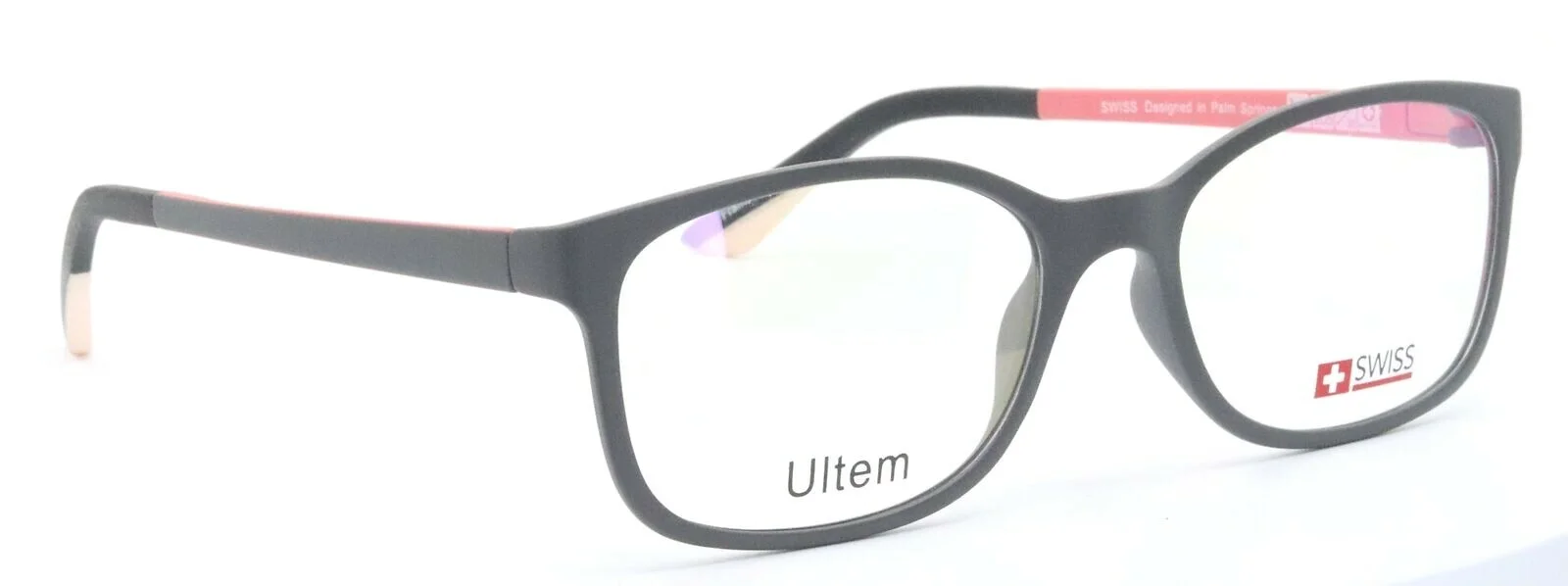 SWISS ULTEM SWUL-16-04 Grey Pink Rectangular Eyeglasses Frames 51-18-140 3