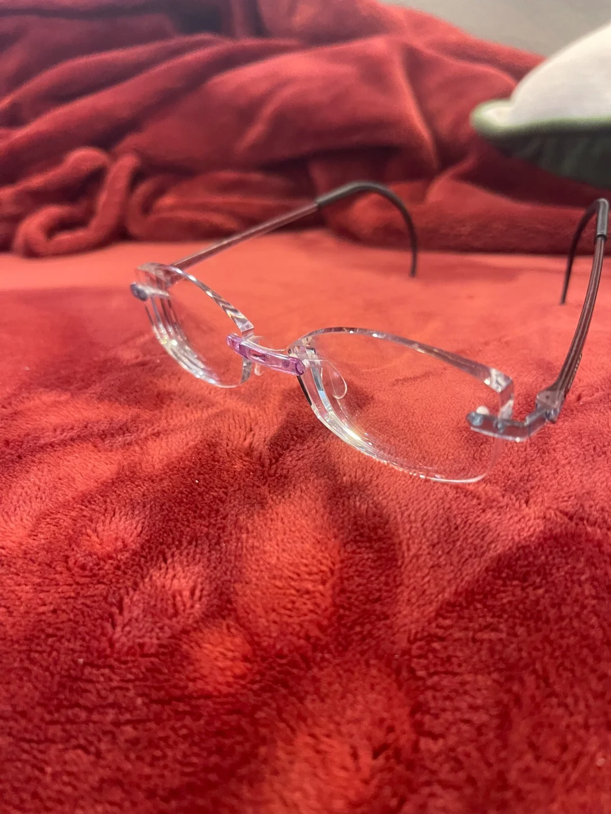 SWISSFLEX Eyeglasses Frames Rimless Violet Purple Lavender