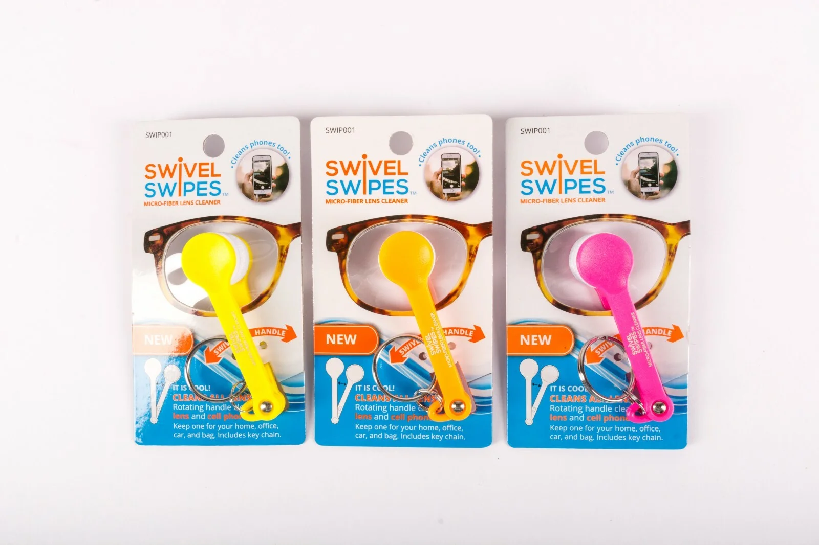 Swivel Swipes Eyeglass Lens Cleaner 3PK lenses cleaner Contactless cleaning 4