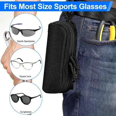 Tactical Eyeglasses Box Shockproof Protective Sunglasses Case Hanging Pack Black 3