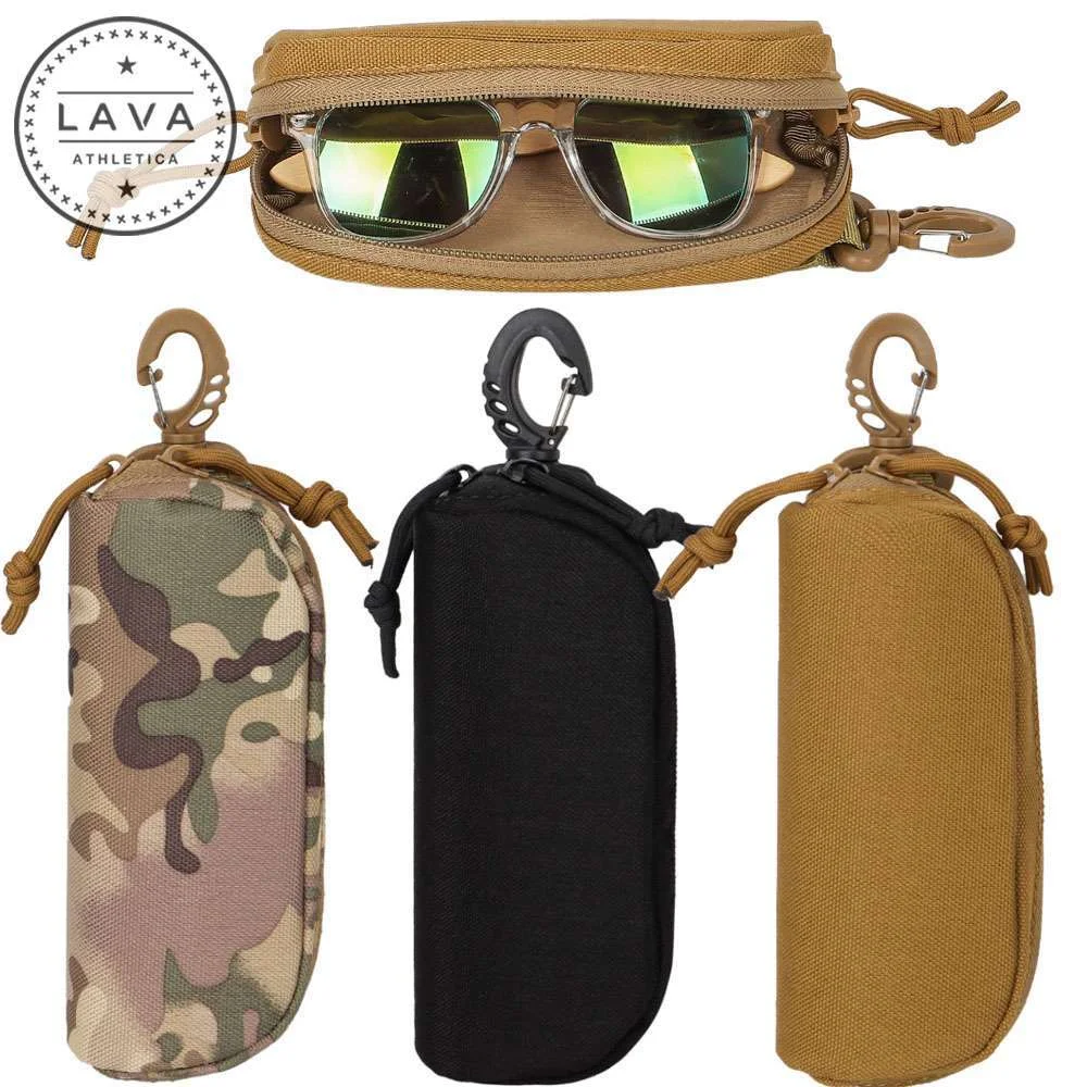 Tactical Molle Eyeglass Case Glasses Pouch Sunglasses EDC Waist Belt Pack Bag