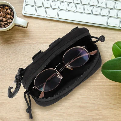Tactical Molle Eyeglasses Shockproof Box Protective Sunglasses Case Hanging Pack