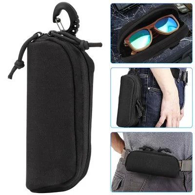 Tactical Molle Eyeglasses Shockproof Box Protective Sunglasses Case Hanging Pack 2