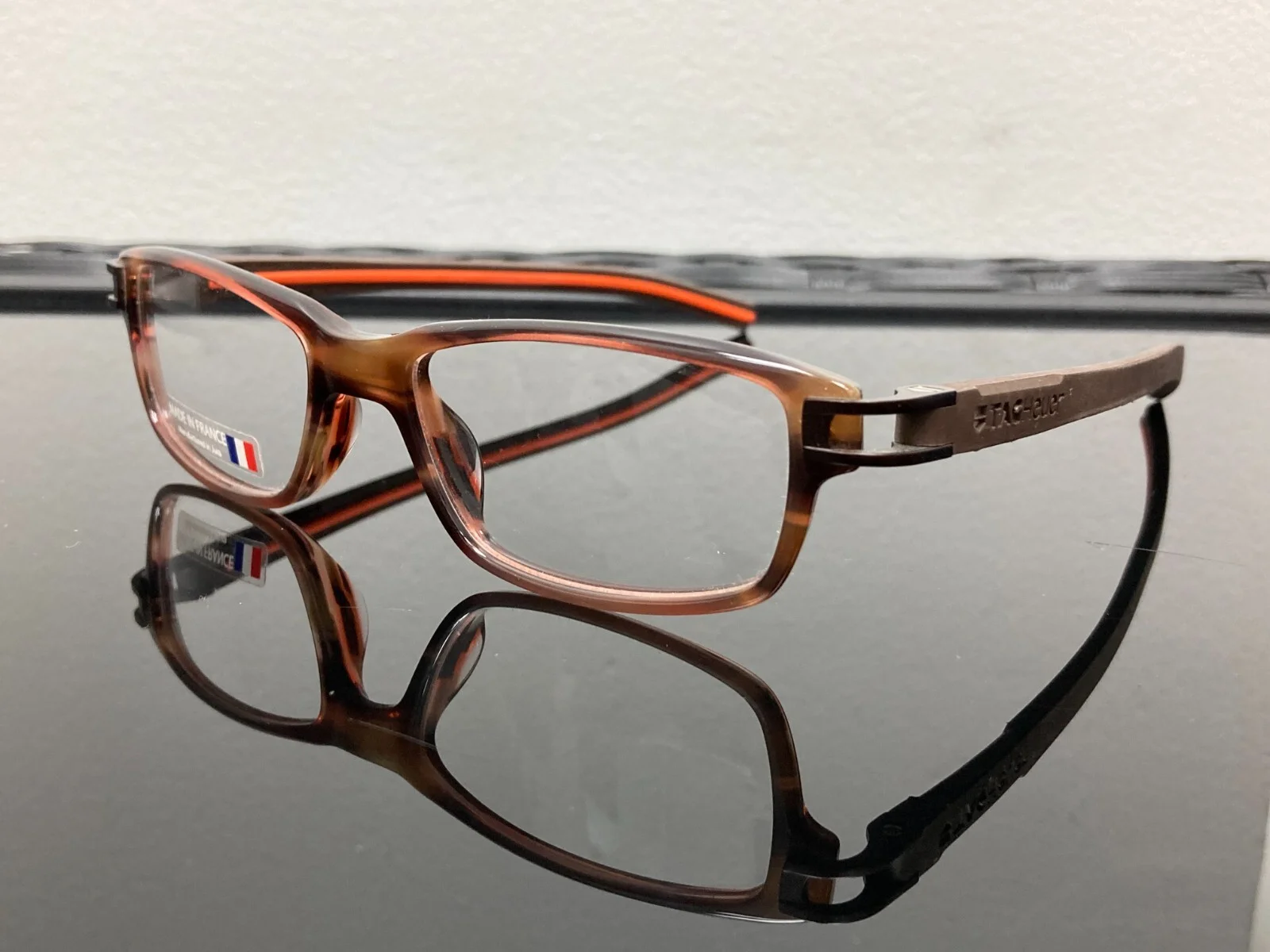 Tag Heuer Eyeglasses Track S TH7602 TH/7602 002 Brown/Orange Optical Frame 52mm 4