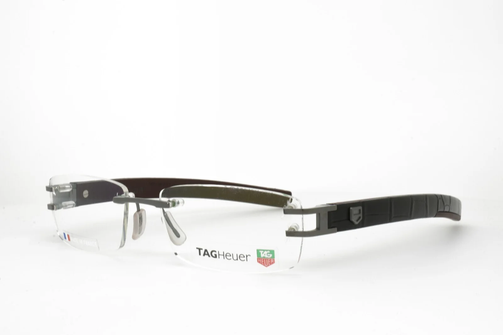 Tag Heuer L-TYPE Eyeglasses Alligator Anthracite 0113 003 Brand New 57-18-145