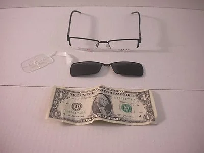 Takumi Black & Purple Eyeglasses Frames w/ Polarized Magnetic Clip on