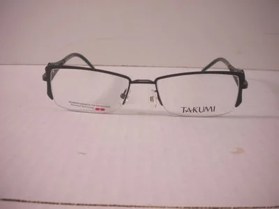 Takumi Black & Purple Eyeglasses Frames w/ Polarized Magnetic Clip on 2