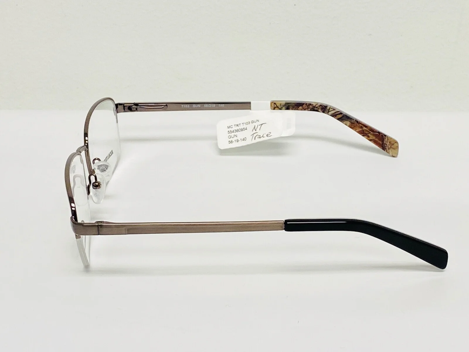 Team Realtree MC TRT T103 Gunmetal Eyeglass Frames Half Rim 56-19-140 Xtra Camo 2