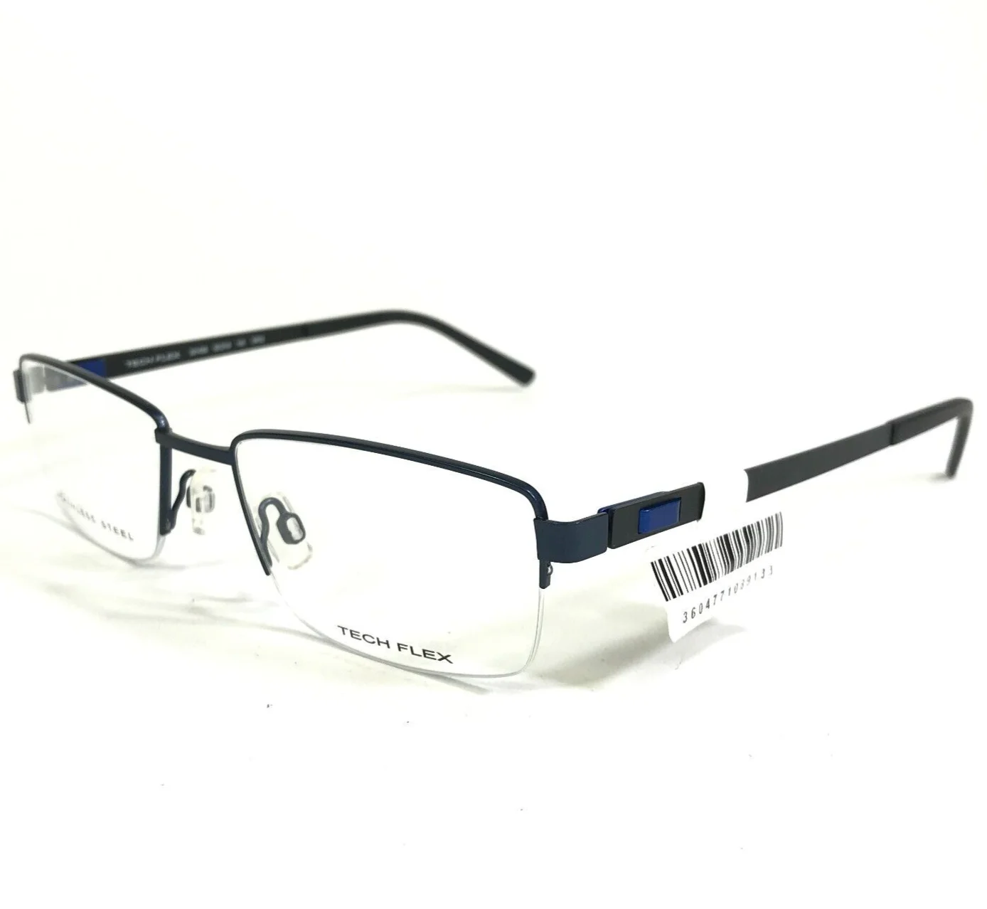 Tech Flex Eyeglasses Frames 30143S SP02 Black Blue Rectangular 52-18-145