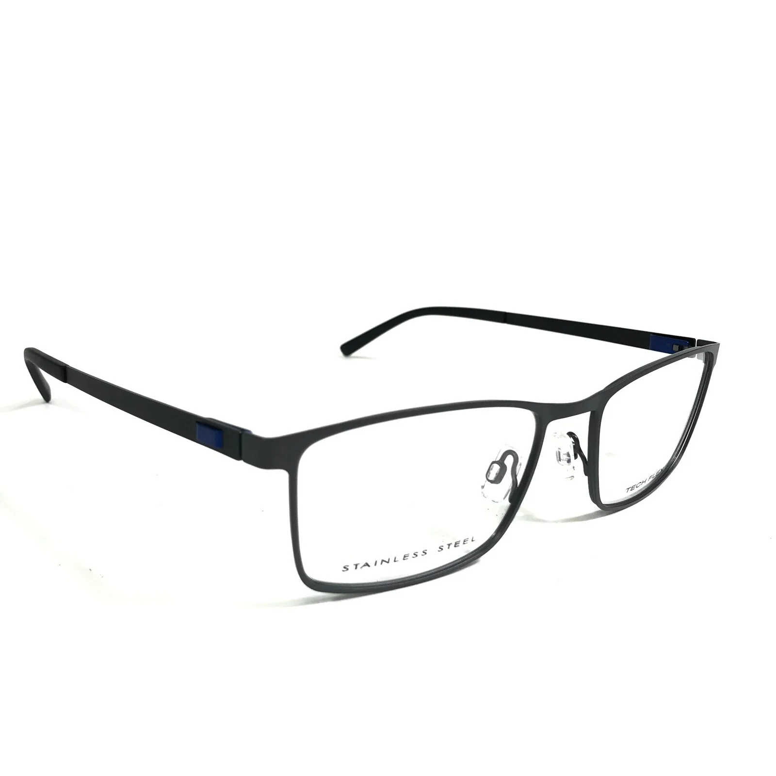 Tech Flex Eyeglasses Frames 30147S SP10 Grey Rectangular Full Rim 54-18-145 2