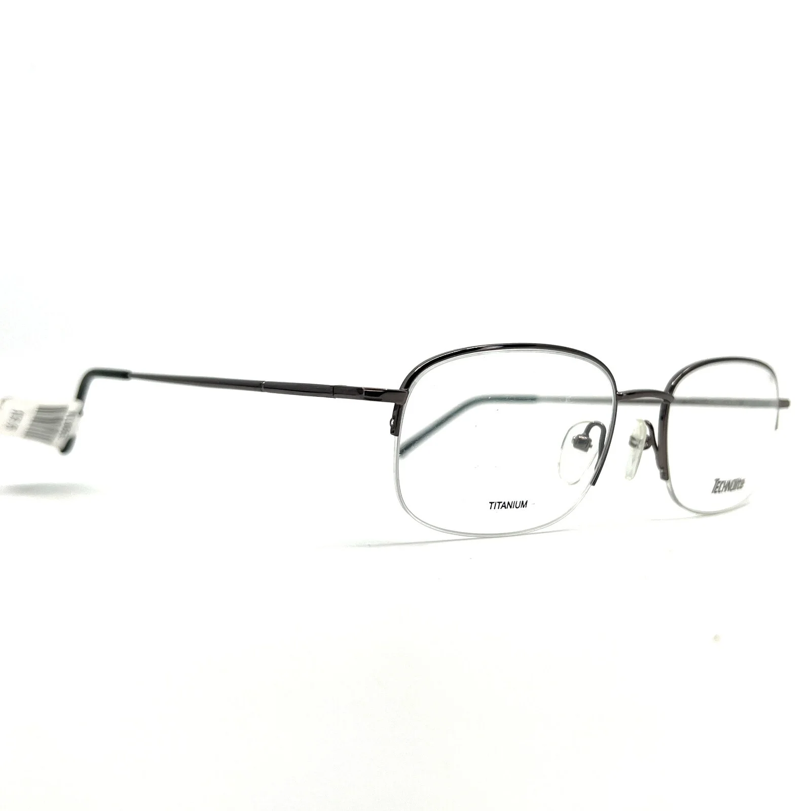 Technolite Eyeglasses Frames TL 518 GM Gunmetal Grey Round Half Rim 54-19-145 3