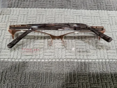 Ted Baker B249 Eyeglass Frames Black Rose Gold 52 17 135 New 3