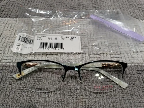 Ted Baker B249 Eyeglass Frames Teal 52 17 135 New