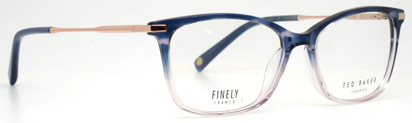 TED BAKER TFW011 BLU Blue Womens Cat Eye Full Rim Eyeglasses 51-15-135 B:38 3