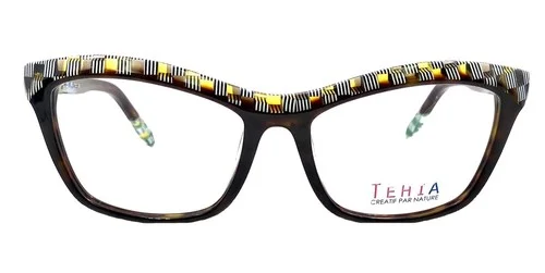 Tehia Made In France Custom Mosaic Acetate Eyeglasses Sping Hinge HTF New