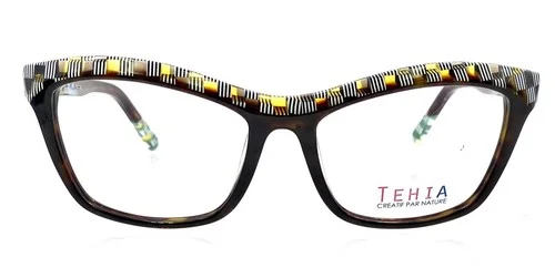 Tehia Made In France Custom Mosaic Acetate Eyeglasses Sping Hinge HTF New 2