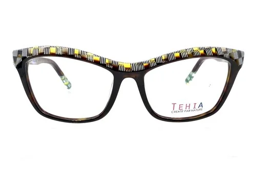 Tehia Made In France Custom Mosaic Acetate Eyeglasses Sping Hinge HTF New 3