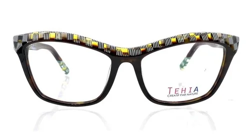 Tehia Made In France Custom Mosaic Acetate Eyeglasses Sping Hinge HTF New 4
