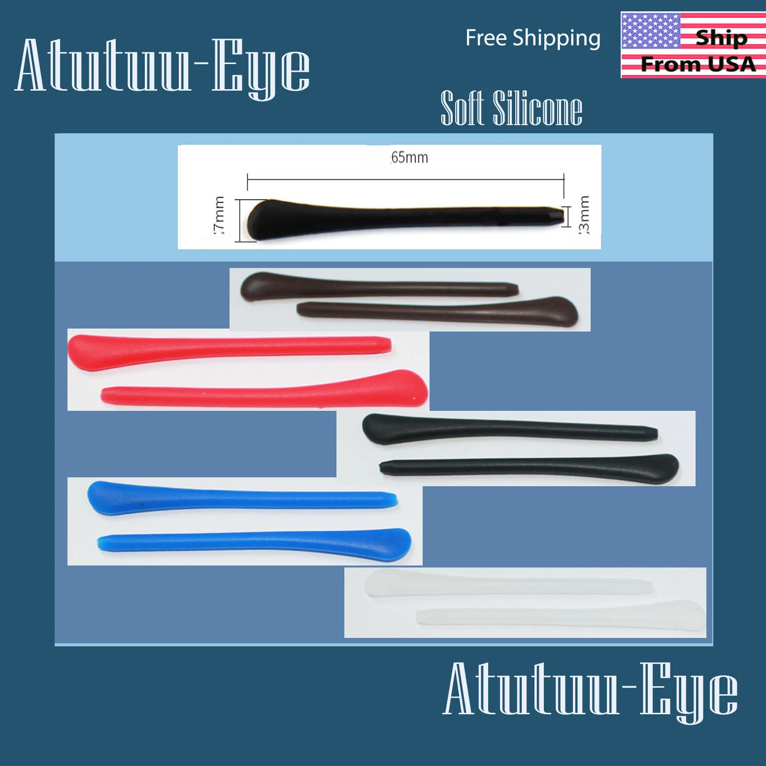 Temple end tips repairs soft For Eyeglasses Sunglasses spectacles Glasses