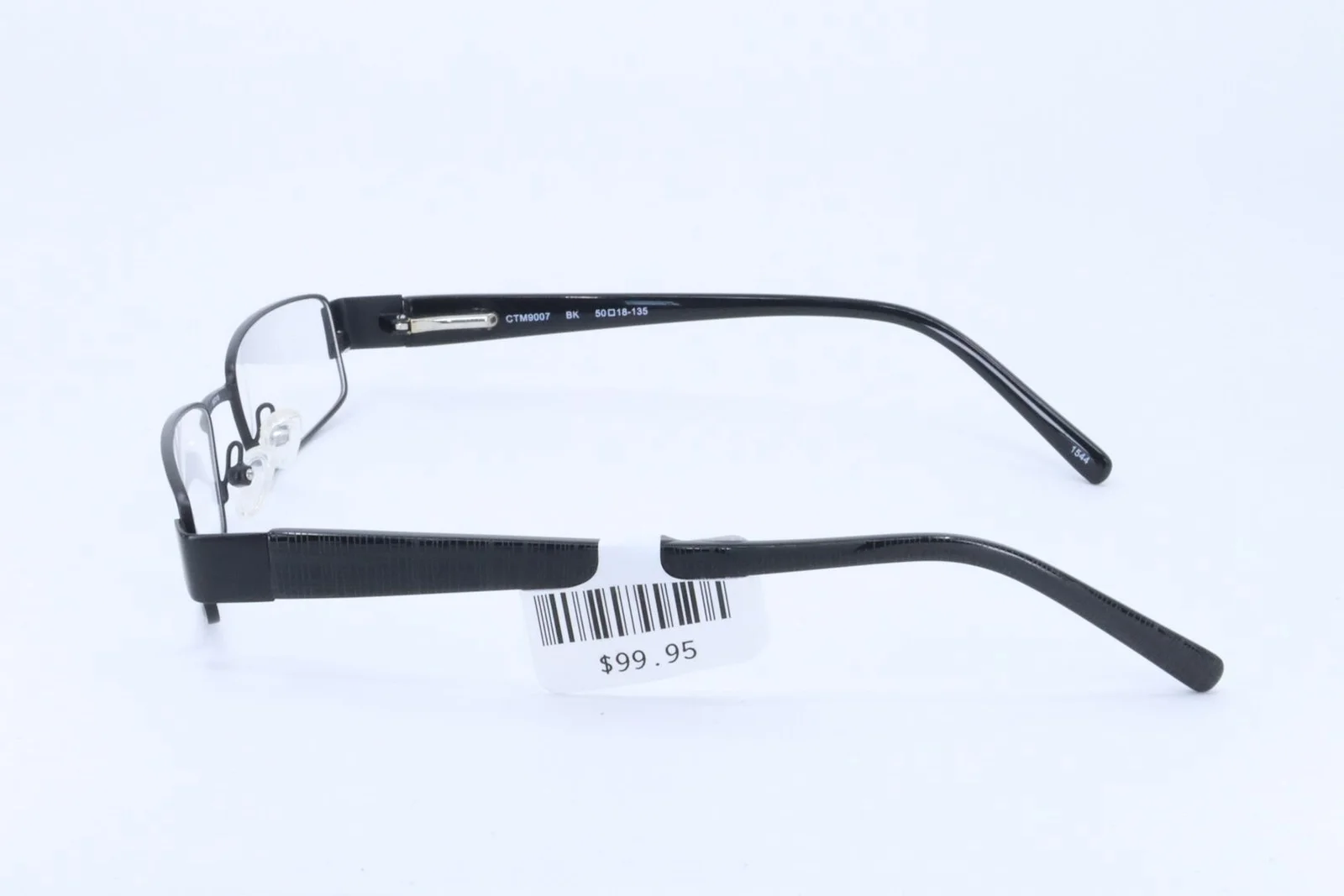 Tempo CTM9007 Black Rectangle Women Full Rim 50-18-135 Eyeglasses Frames 2
