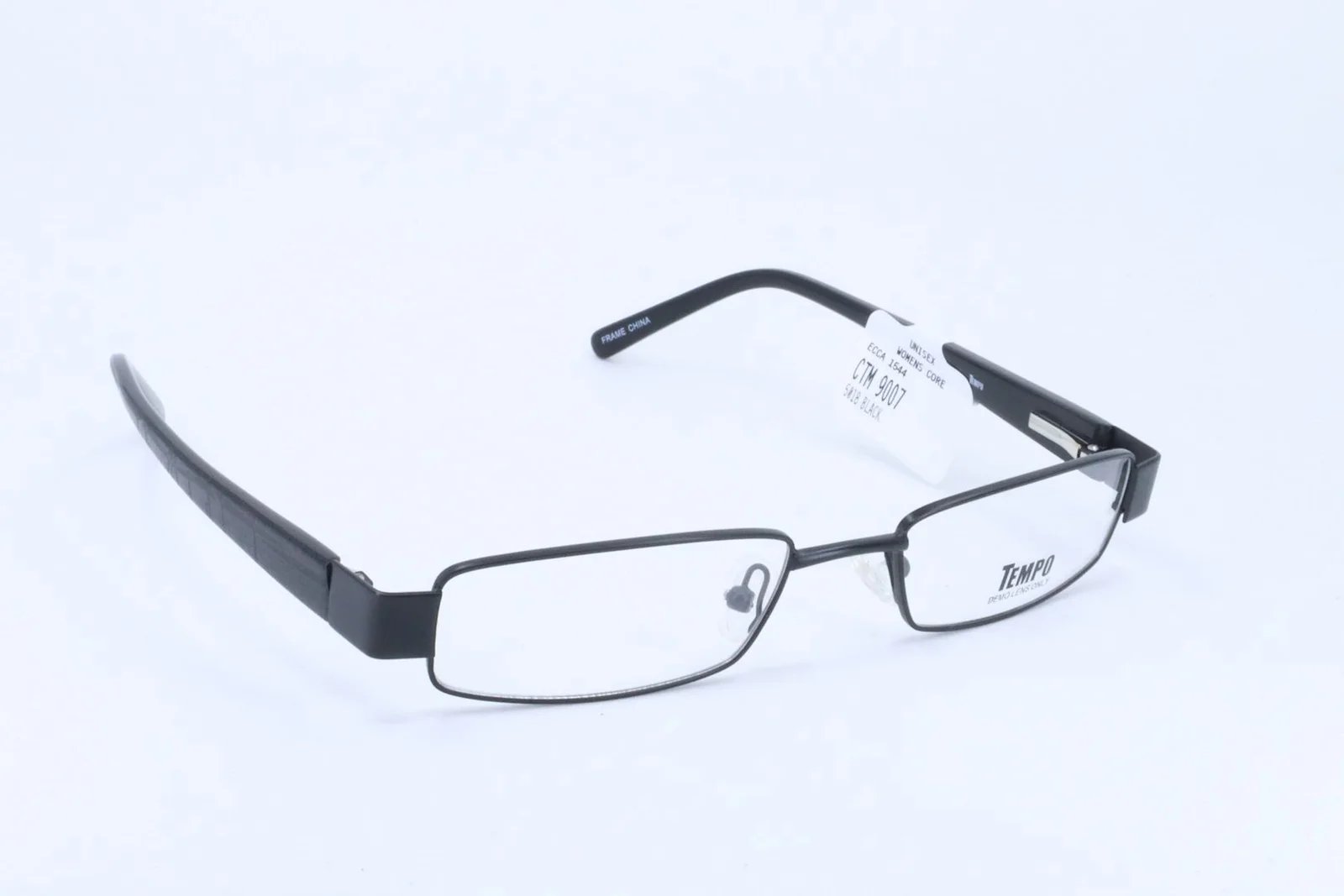 Tempo CTM9007 Black Rectangle Women Full Rim 50-18-135 Eyeglasses Frames 4